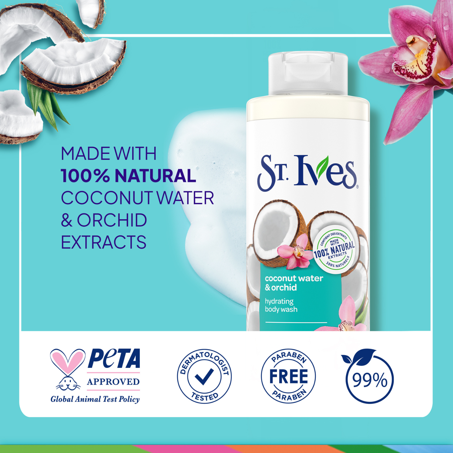 Coconut Water Orchid Hydrating Body Wash St Ives St Ives US Coconut Water Orchid Hydrating Body Wash St Ives St Ives US